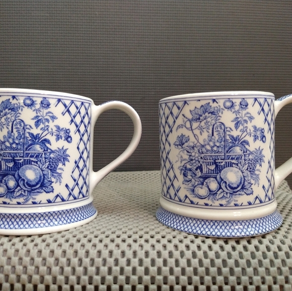 Dining James Sadler Blue And White Coffee Cups Mugs Afternoon Tea